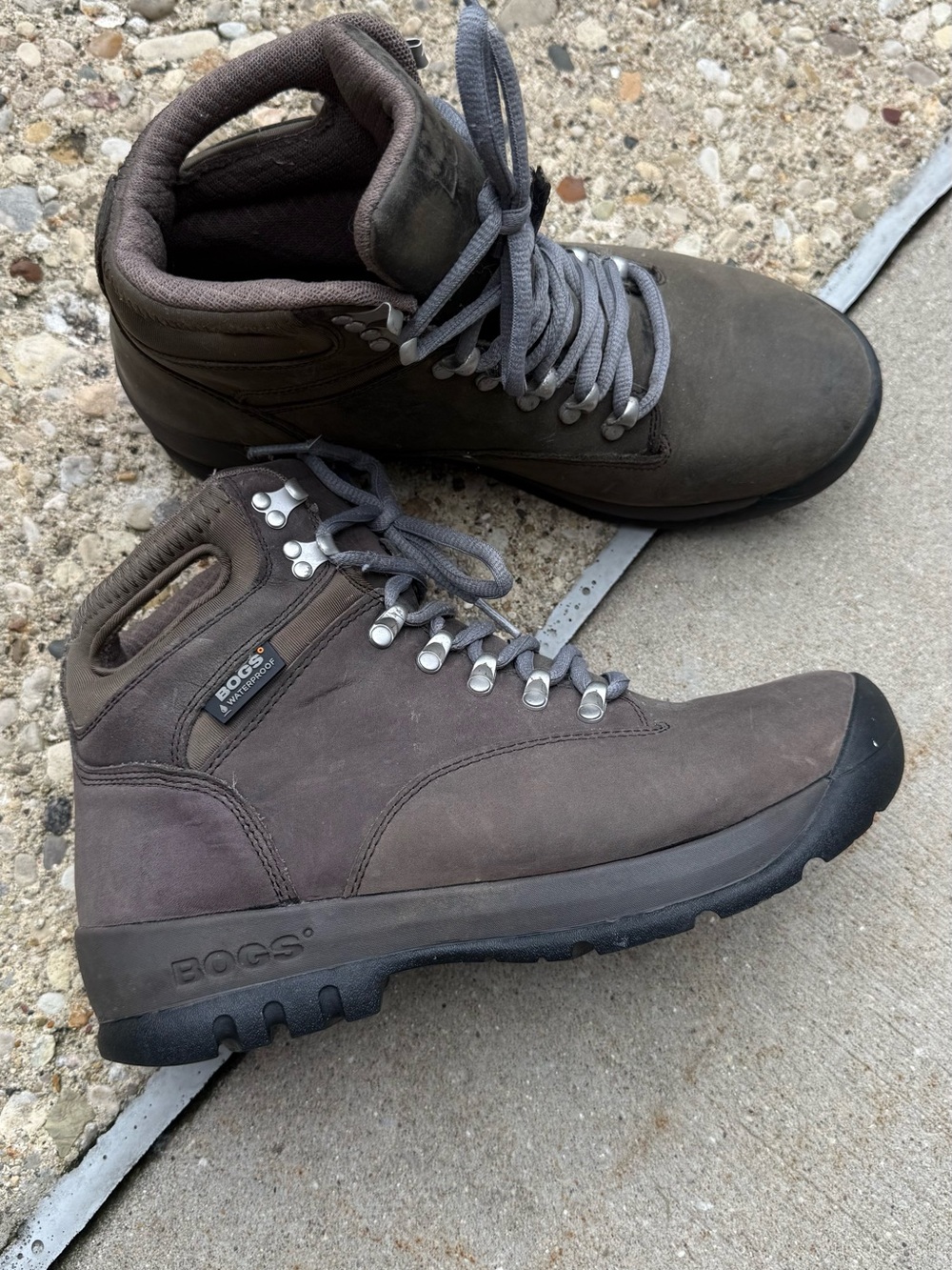 Bogs Men's Dark Brown Lace-Up Waterproof Boots
